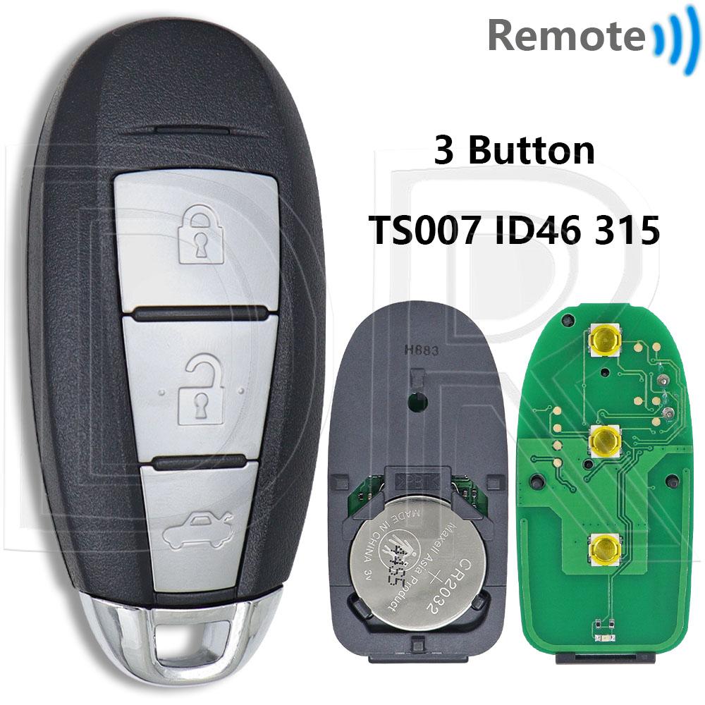 Great ID46 ID47 Chip TS007 315MHz TS008 433MHz R64M0 R79M0 Car Remote Key For Suzuki Swift SX4 Vitara S-Cross Ciaz Kizashi
