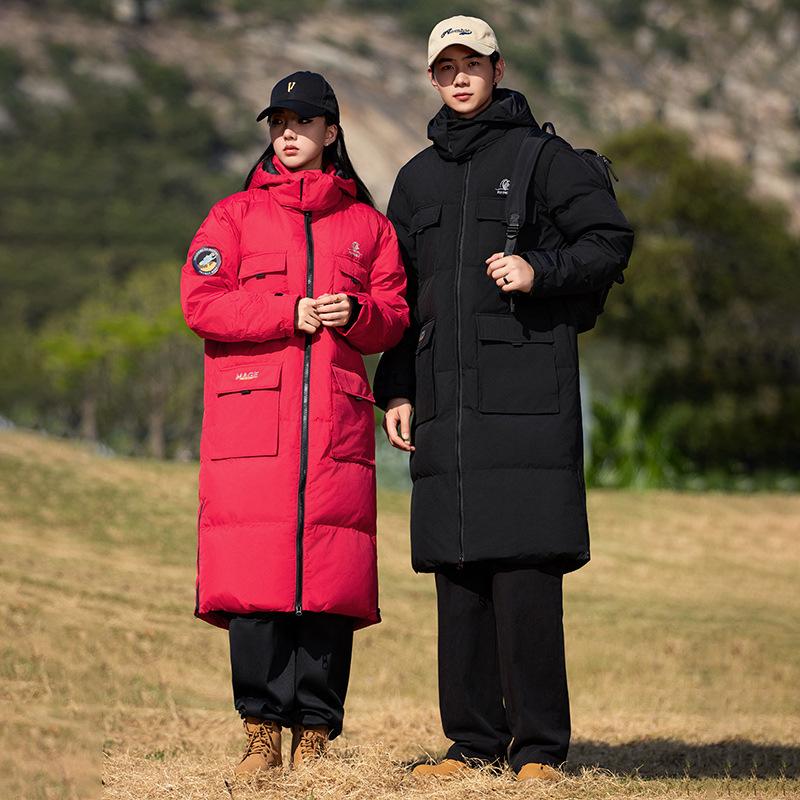 Winter Neue Daunenjacke Herren Mittel und Lang Kapuzenjacke Tooling