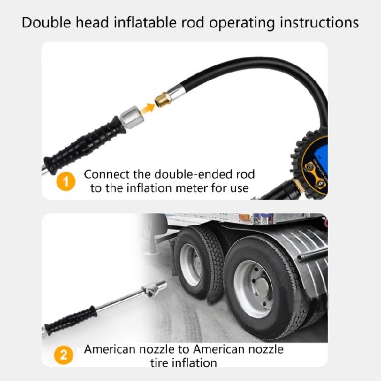 1/4" Lock Metal Air Chucks Air Compressors Tire Inflator Tire Chuck Double Head