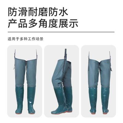 PVC Knee High Launching Shoes Wading Shoes Rain Boots Non-slip Fishing Shoes Soft Sole Extended Paddy Field Shoes Rice Transplanting Shoes