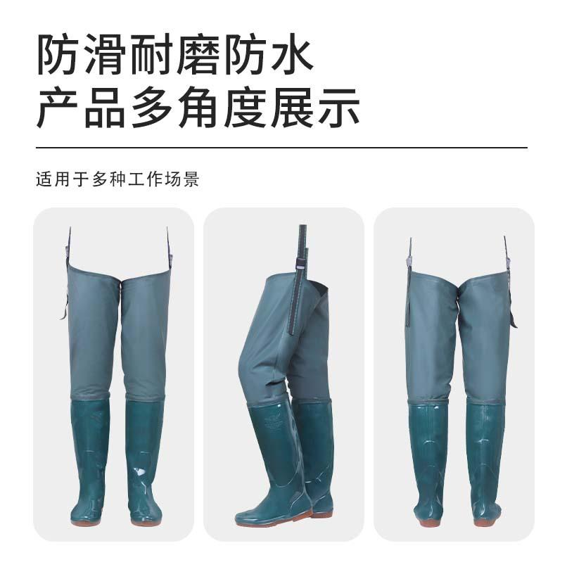 PVC Knee High Launching Shoes Wading Shoes Rain Boots Non-slip Fishing Shoes Soft Sole Extended Paddy Field Shoes Rice Transplanting Shoes
