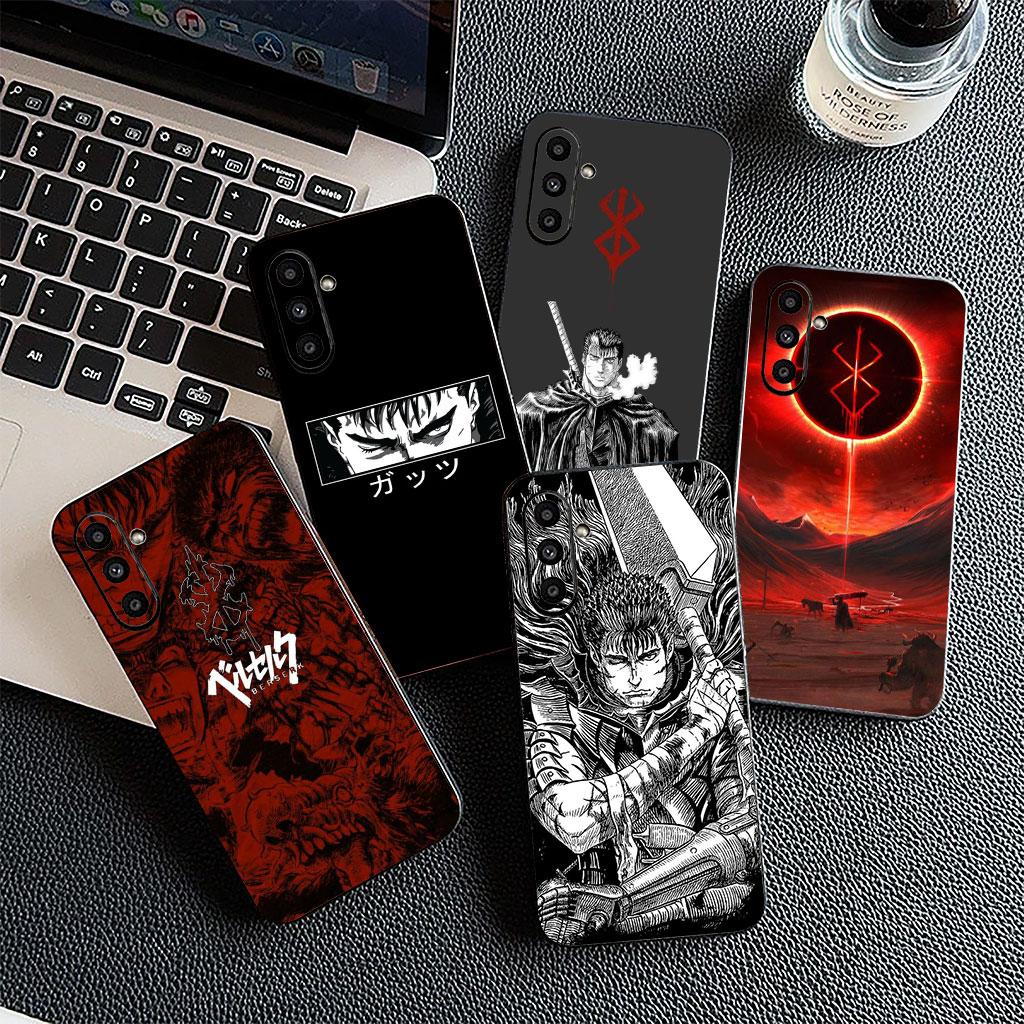 Casing Phone Cover for Samsung Galaxy S22 S21 S20 FE Ultra Plus A07 A17 A15 A16 A25 A57 A37 Case  Berserk Anime Guts