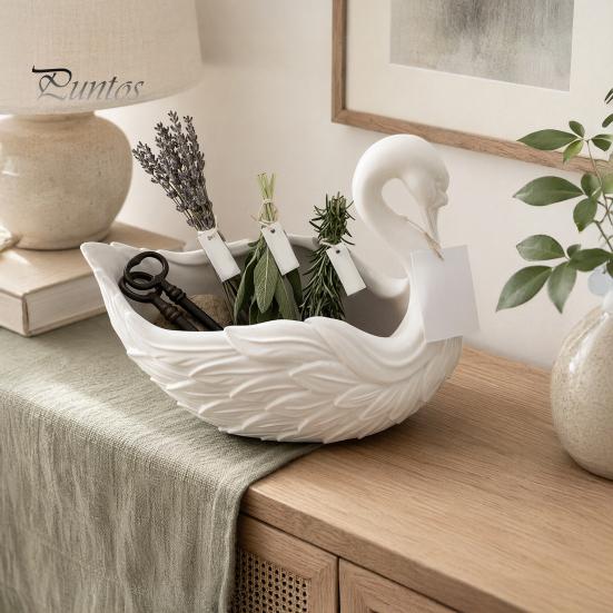 Úložný box figurka labutě 3D tištěný podnos na šperky, Kreativní tvar miska na prsteny, Vstupní stůl Stolní různé podnosy, Dekorativní organizér na drobnosti