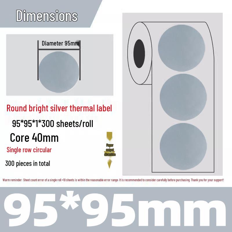 Silver Thermal Adhesive Printable Food Label
