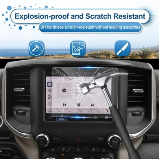 LFOTPP Car Touchscreen Protector Tempered Glass Film 8.4" For 2013-2023 Ram 3500