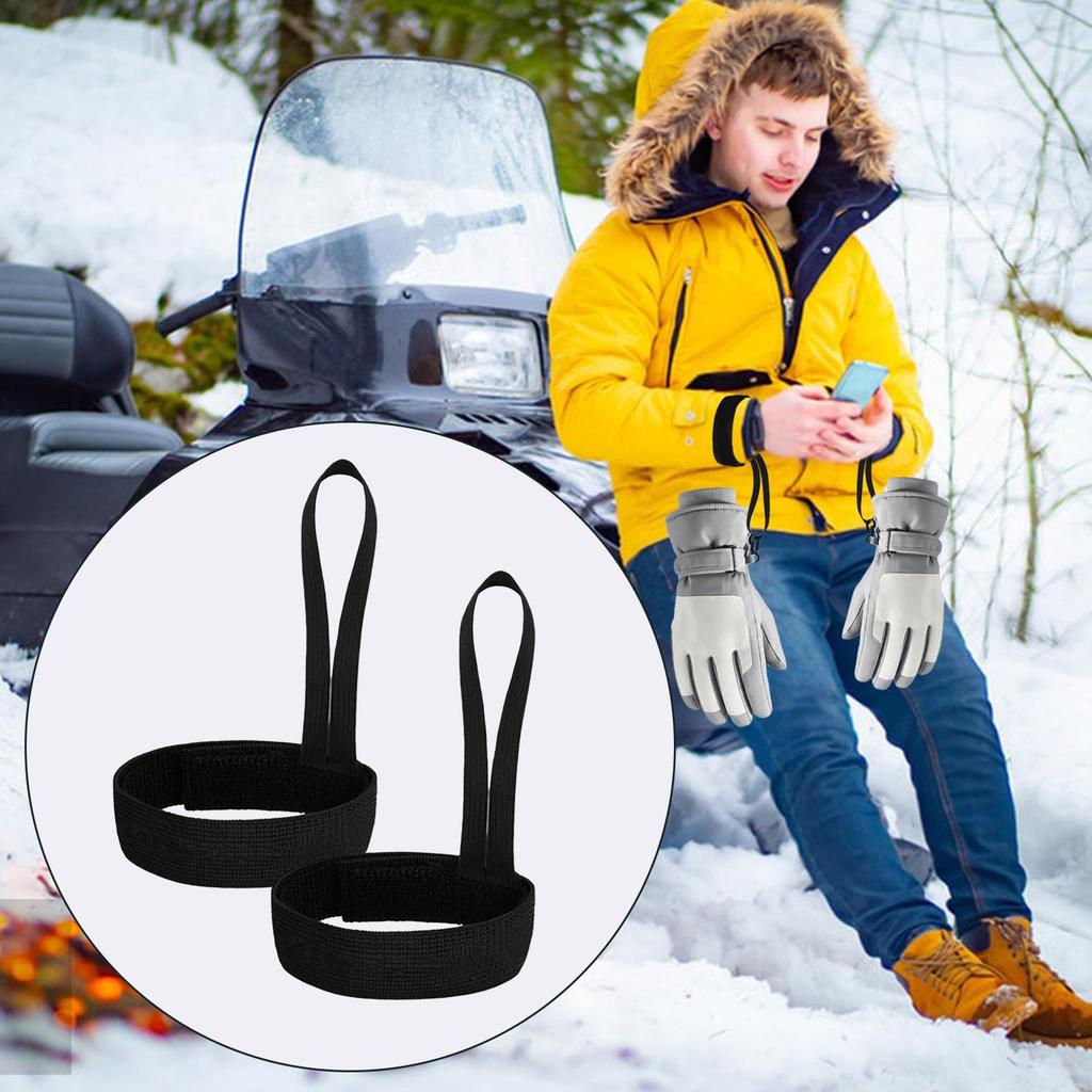 Elastiska handledsband för skid- och snowboardhandskar Justerbar skidhandskesnöre för män och kvinnor Sport Skidhandskens Säkerhetsrem