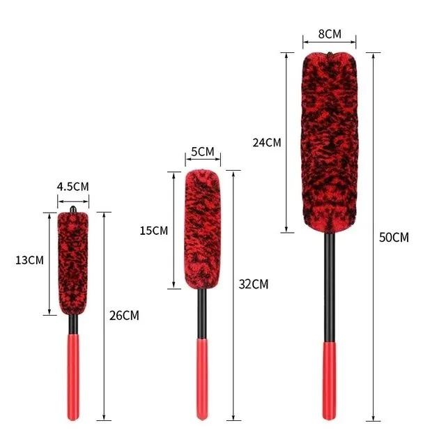 UNTIOR Bendable Auto Wheel Detailing Brush Wheel Woolies Car Cleaning Tools for Car Rim Tire Cleaning Automobile Wheel Brushes