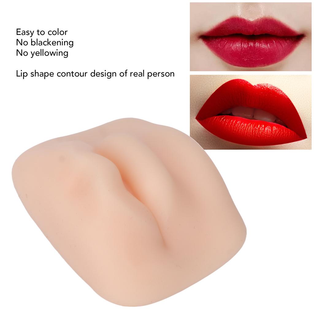 Silicone Lip Model 3D Semi Permanent Soft Microblading Realistic Lip Piercing Practice Model