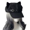 Berretto con Orecchie da Gatto per Donna – Y2K Harajuku Gotico Lolita Cappello Fatto a Mano Punk Cappellino da Sole per Cosplay & Streetwear