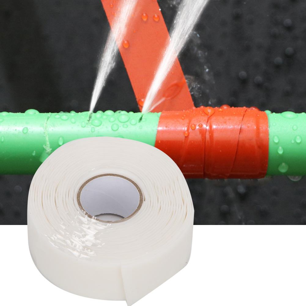 Waterproof Tape Strong Stickiness PVC PPR Pipe Repairing Supplies 2.5cm Width RedWhiteWhite