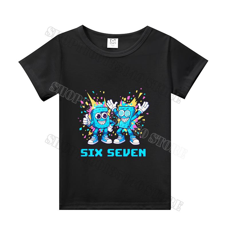 Steal A Brainrot Short Sleeve Children T-shirt 67 Six Seven Cotton Tops Tshirt Boys Girls Clothing Fashion Funny Kid Tee Shirts