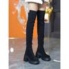Damskor Chunky-klack Över knäet - Rund tå, Elastiska, Smickrande, Tjock sula, Höst/Vinter 2025 Kollektion.