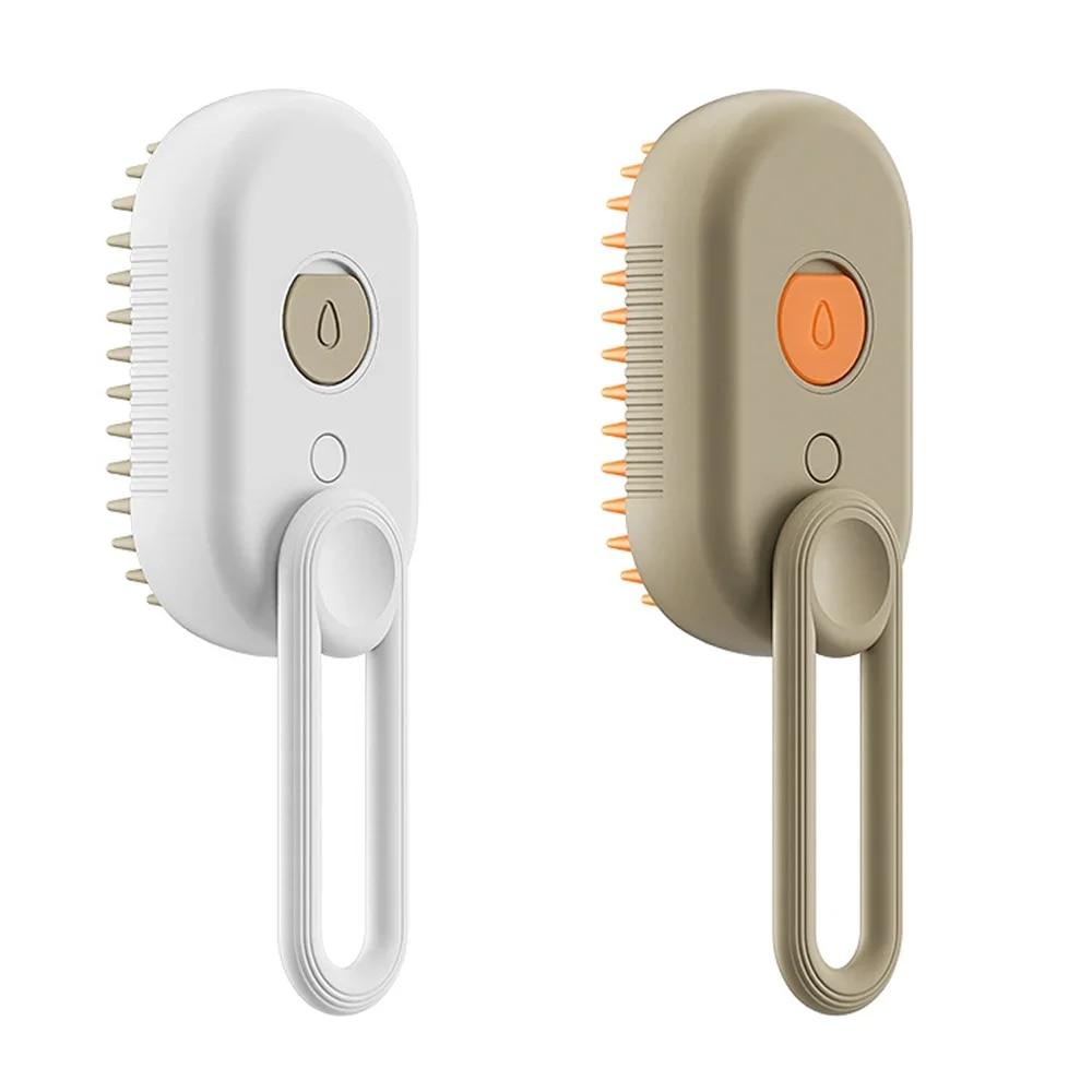 Steamy Cat Brush 3 in 1 Spazzola elettrica anti-schizzi per gatti con spruzzo di vapore per massaggio Pet Grooming Pettine per la rimozione dei peli Pettini Nuovo