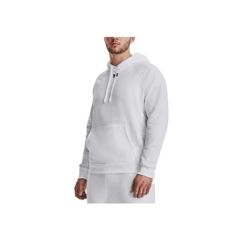 Under Armour Rival Fleece Hoodie With Brand Logo Print Men Hoodies White 1379757-100