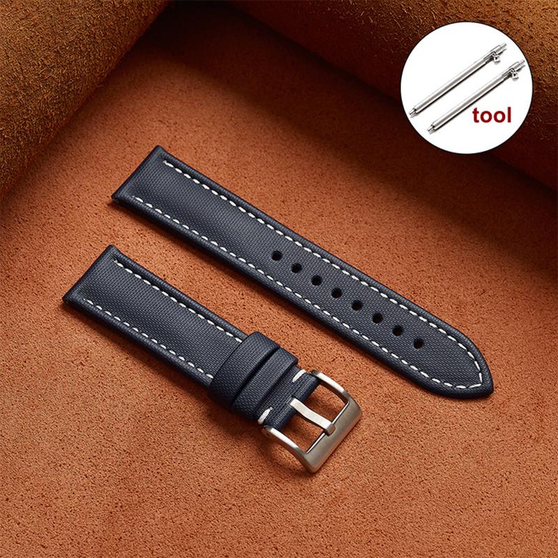 

Premium Sailcloth Watch Band for Blancpain Straps 18mm 19mm 21mm 20mm 22mm Waterproof Canvas Nylon Quick Release Bracelet Belt 19mm