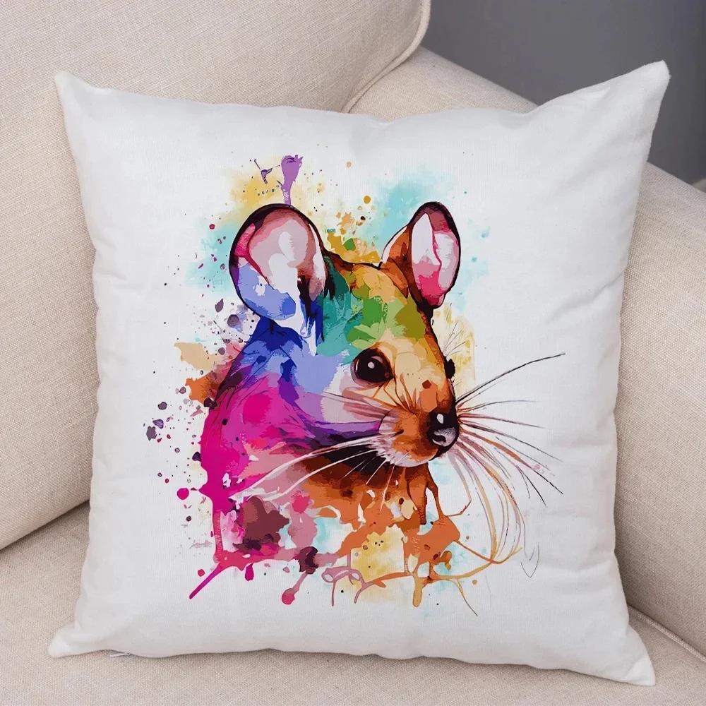 Cartoon Katze Hund Löwe Panda Vogel Kissenbezug Dekor Niedliches Tier Kissenbezug Pfirsichhaut Weiche Kissenbezüge Für Kinderzimmer Zuhause