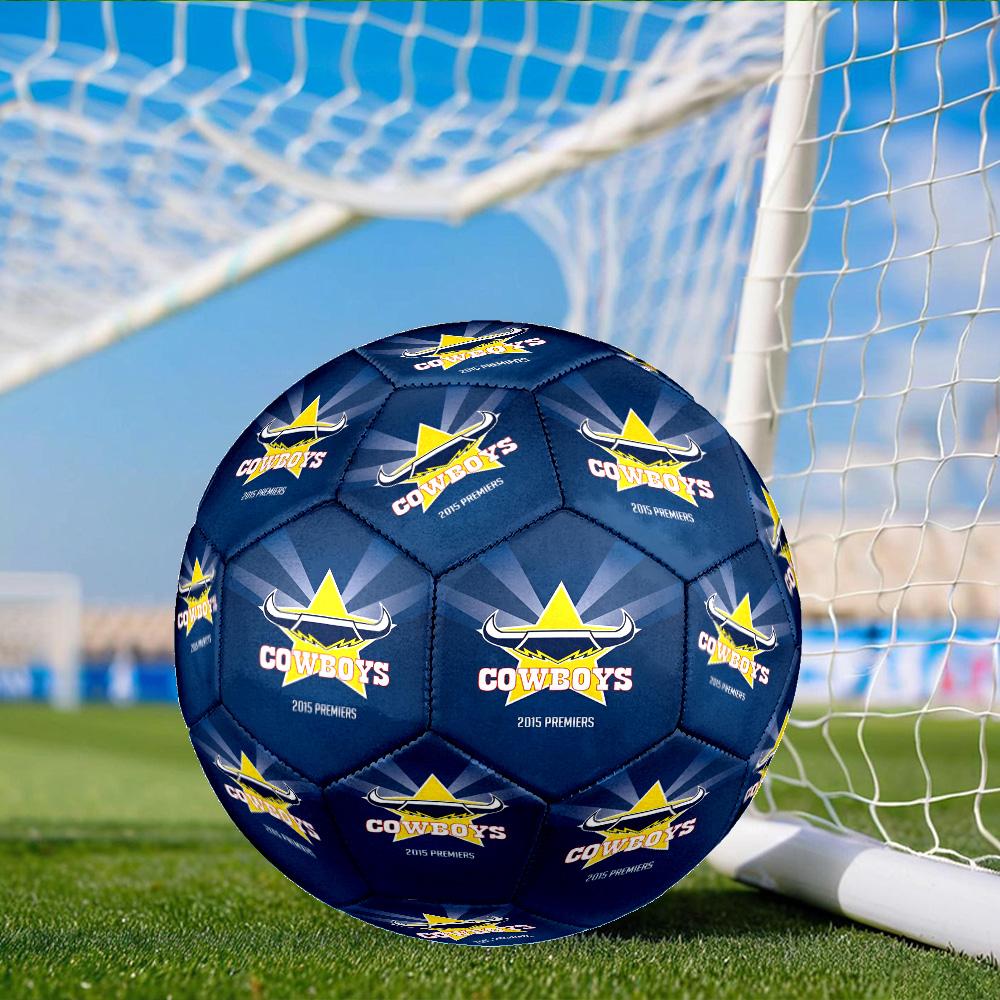 North Queensland Rugby Size 5 Soccer Ball, Suitable for Training and Matches, High-Elasticity, Wear-Resistant Material Gift for Fan