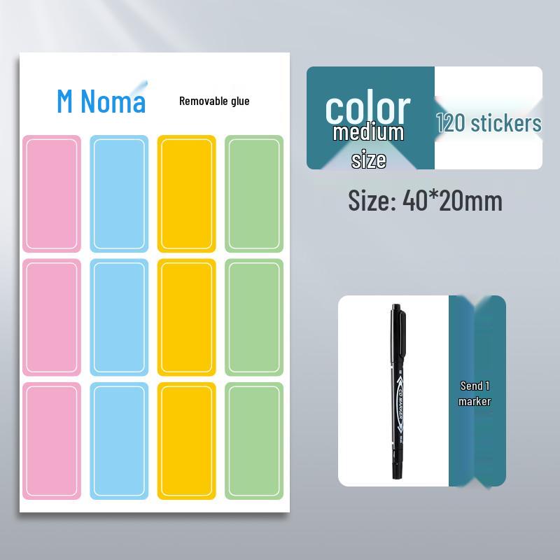 Waterproof Transparent Adhesive Name Stickers - Colorful and Self-Adhesive Labels