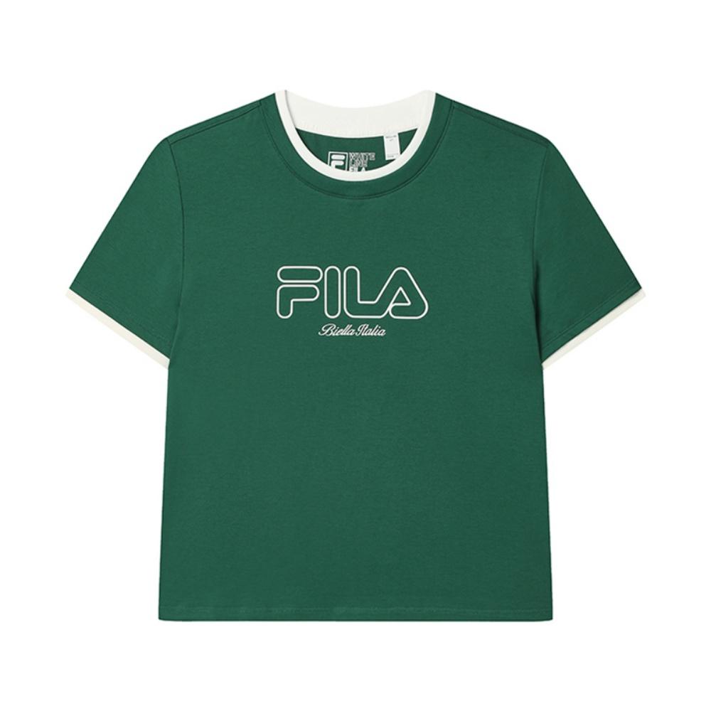 

New FILA ORIGINALE T Shirts Women s Forest Green GN F11W539107F-GN XL(175/92A)