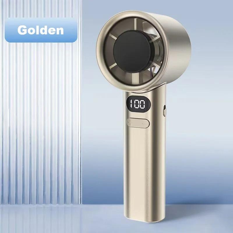 Mute Handheld Fan Mini Personal Highspeed Fan Portable Electric Fan USB Rechargeable 120 Gear Handheld Fan With Power Display