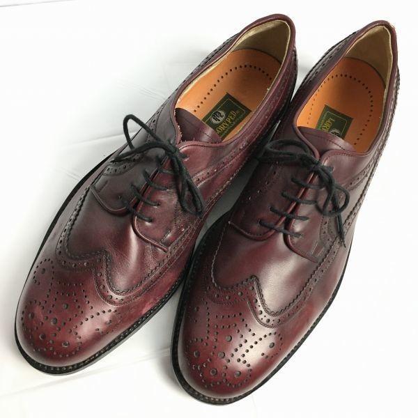 80s-90s Vintage Rare LORY PED Long Wingtip Business Shoes Burgundy Big Size 29.0-30.0(USED)
