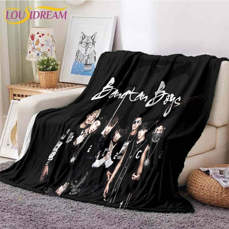 Newest Kpop Bangtan Boys Blanket Sofa Bed Blanket Super Soft Warm Blanket Cover Fleece Throw Blanket
