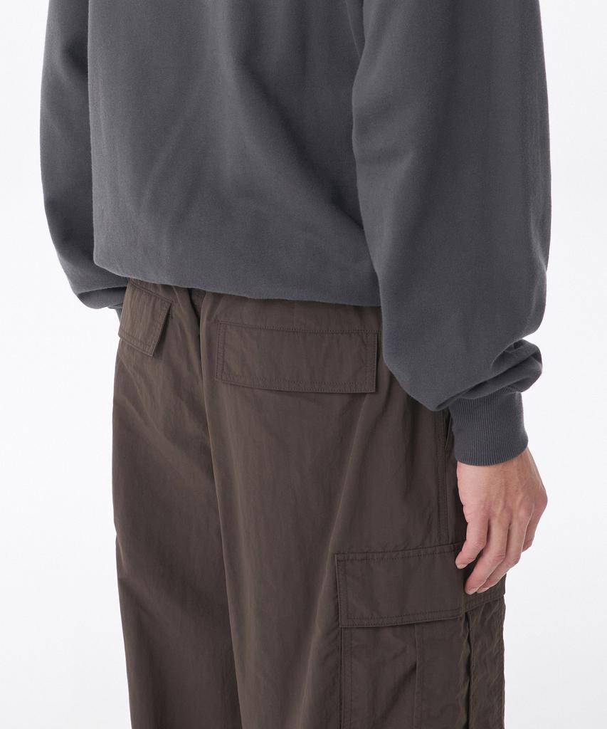 Musinsa Standard Nylon One-Tuck Parachute Cargo Pants [Brown]