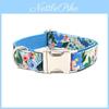 Haustierhalsband mit Silberschnalle für kleine Hunde Baumwollmaterial Niedliches Blumenmuster Atmungsaktives Design