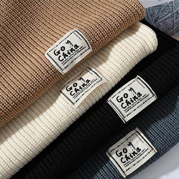 Autumn Winter Korean Knit Pullovers Men Fashion Knitted Sweater Mens O-Neck Patchwork Casual Knitwear Slim Pullover Sweaters