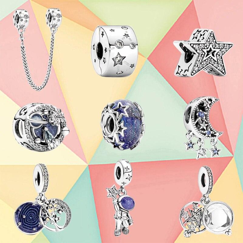 Winter Series S925 Sterling Silver Astronaut Charm Suitable For Diy Ladies Bracelet Necklace Original Fashion Accessories