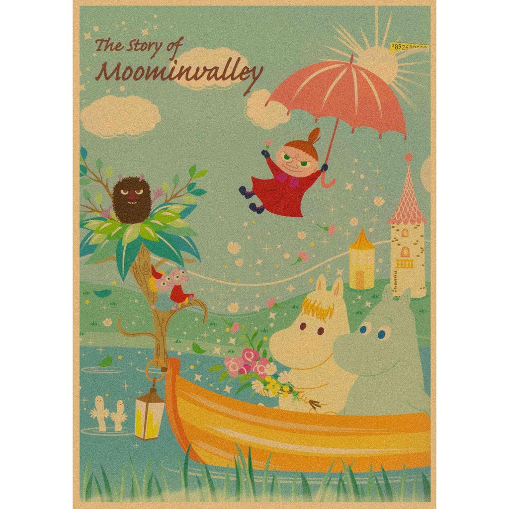 Moomin Family Retro Cartoon Poster Wall Art Mural 397
