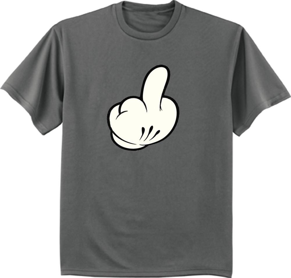 Big and Tall t-shirt funny middle finger tee king size mens shirts S