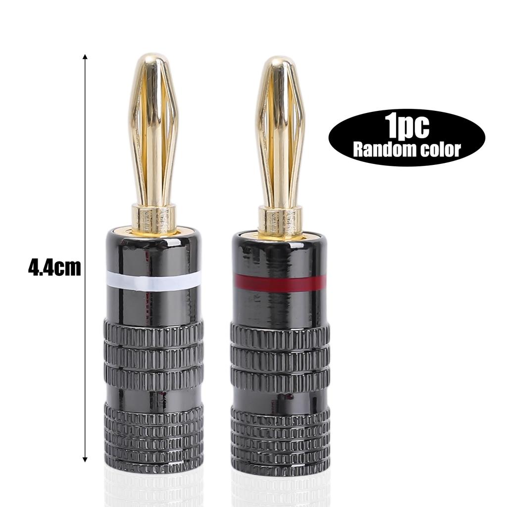 1-10Pcs New Gun Metal BANANA PLUGS 24K Gold-plated 4MM Banana Connector with Screw Lock for Audio Jack Speaker Plugs Banana Plug