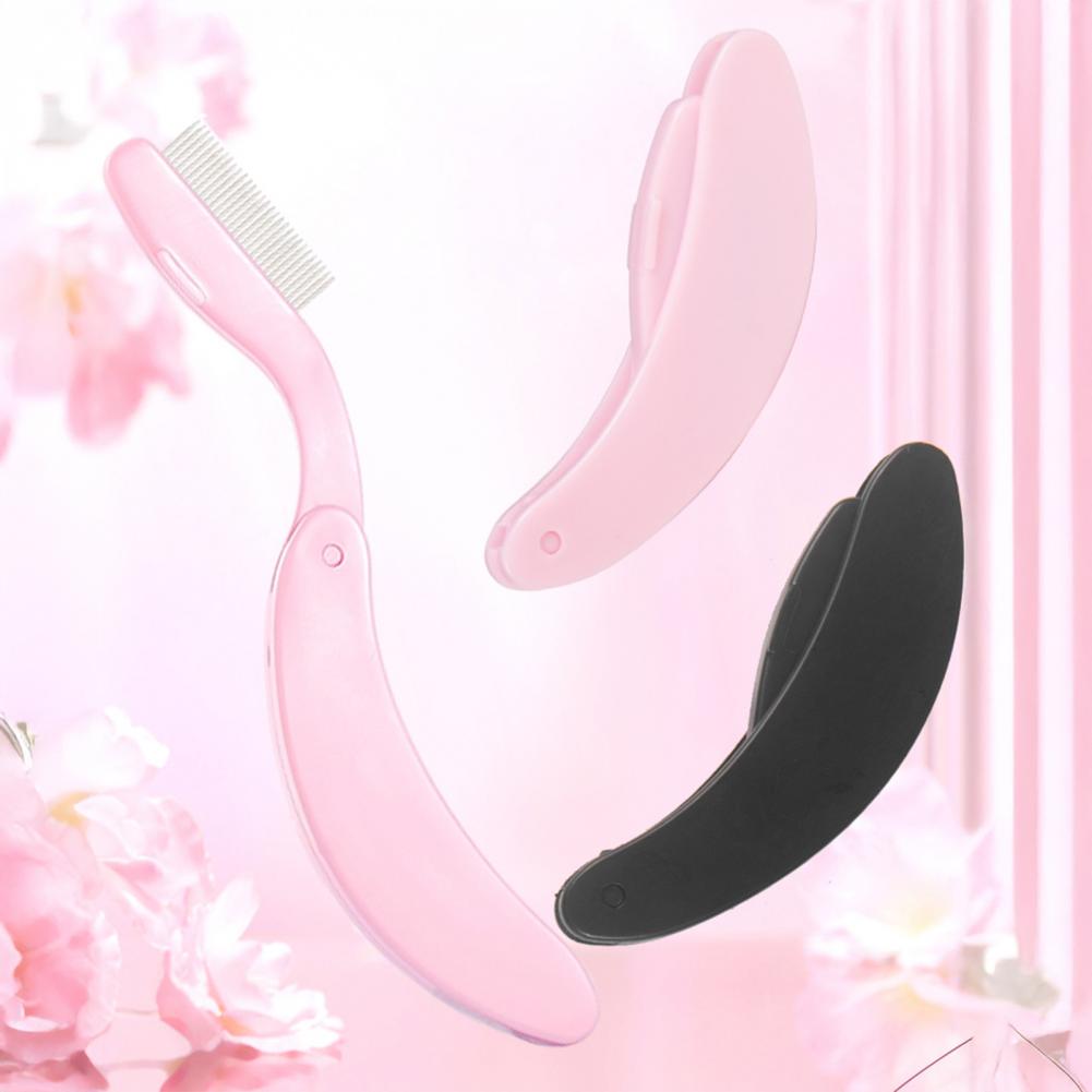 1/2Pcs Eyelash Separator Comb Foldable Handle Lash Separator Tool Stainless Steel Teeth Eyelash Separating Comb Makeup Tools