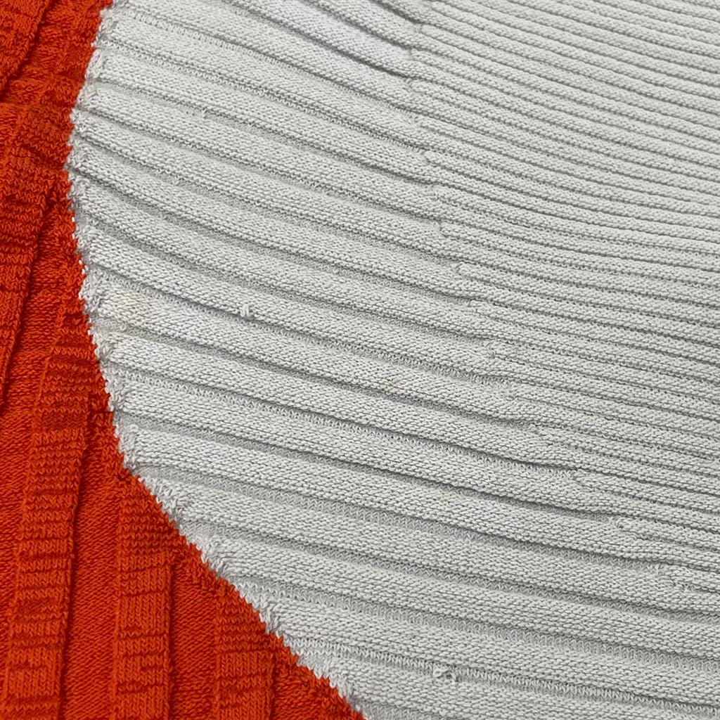 ISSEY MIYAKE Orange x Grey IM23KH253 Wool Blend Pleated Sleeveless One Piece dress 2 Orange x grayUsed