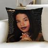 classic singer Aaliyah Cushion Cover Soft  EasyWash Pillow Case  Versatile for Couch Bed Travel and Office