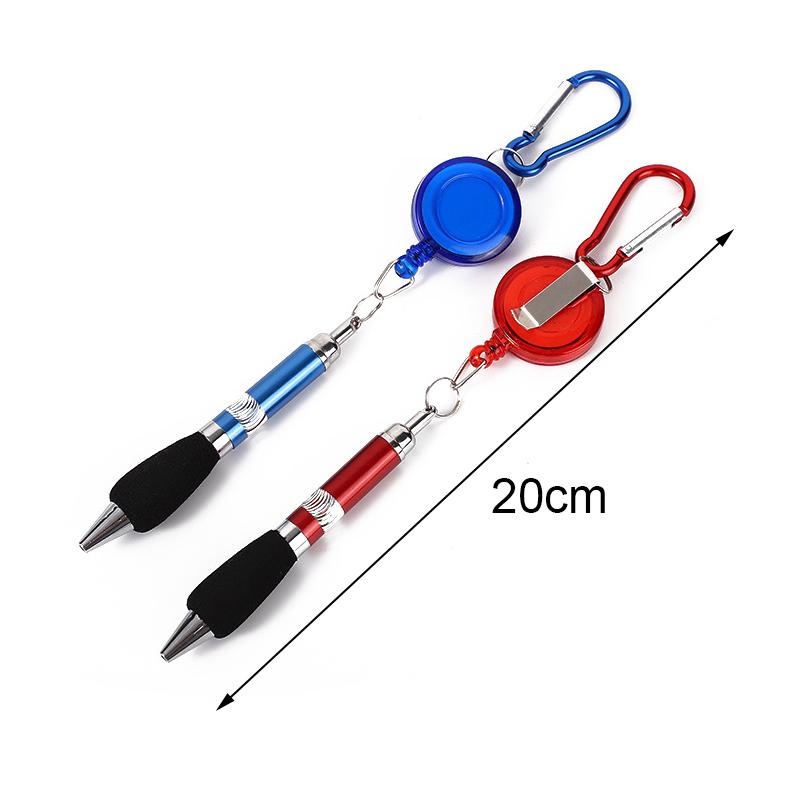 Buckle Ring Lanyard Stationery Retractable Key Chain Ballpoint Pen Neutral Easy Pull Buckle Writing Tools