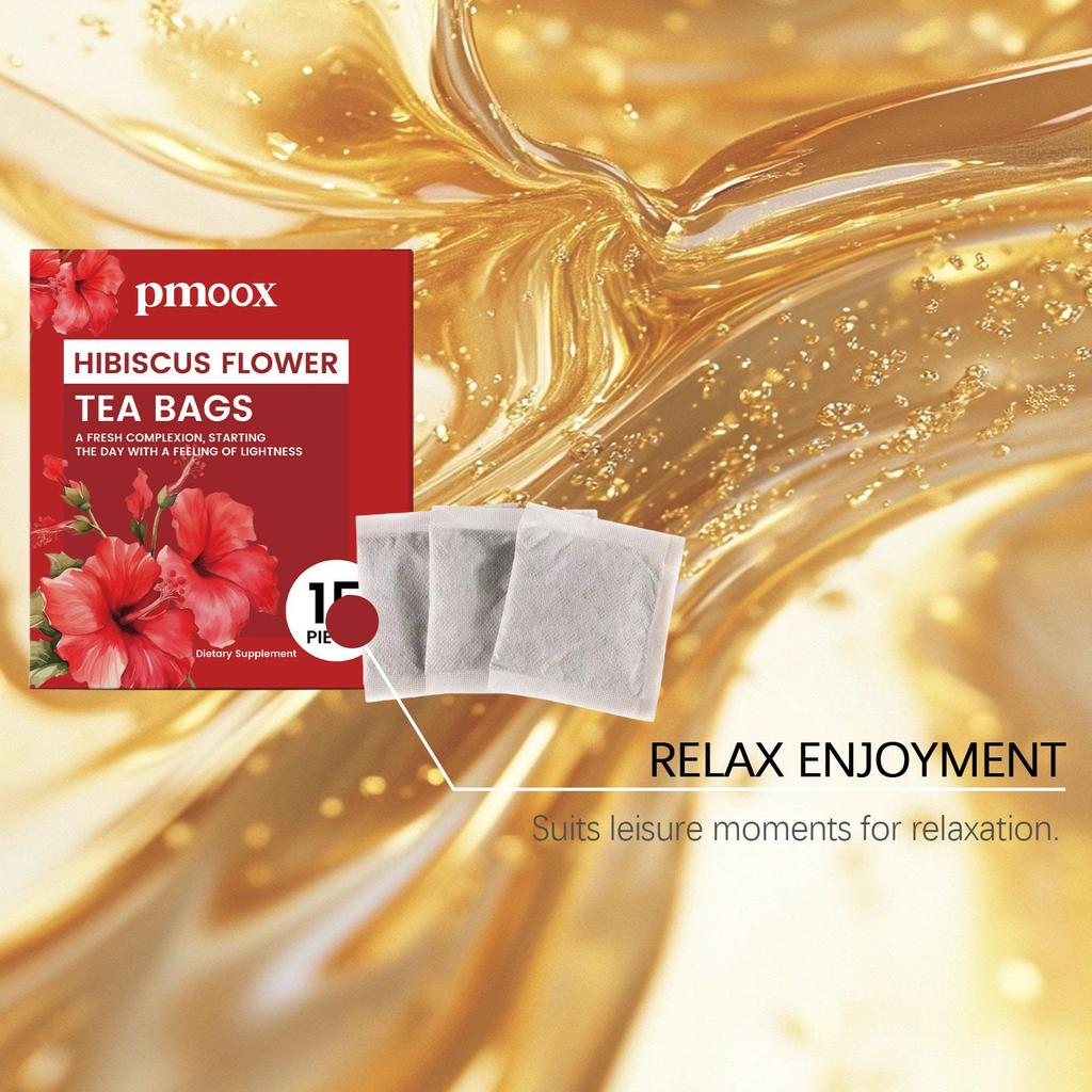 Natural Hibiscus Refreshing Herbal Tea, Supports Daily Refreshment & Wellness