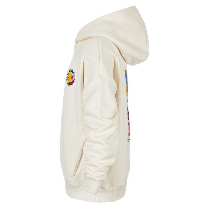 Nike Icon Fleece Pull-over à capuche ample manches longues Hauts pour enfants Ivoire clair HV1747-110