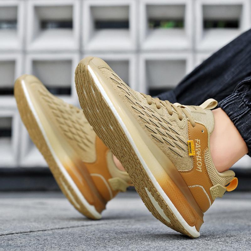 Outdoor Men's Sports Running Jogging Shoes Casual Sneakers Fashion Breathable Anti-Slip Mesh Light Shock-absorption Tennis Shoes