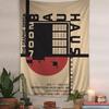Black and White Minimalist Bauhaus Anime Tapestry Hippie Flower Wall Carpets Dorm Decor Wall Hanging Home Decor