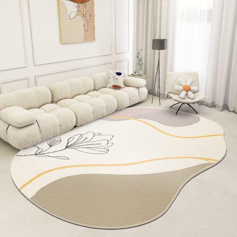 Irregular Living Room Carpet Nordic Light Luxury Style Sofa Coffee Table Bedroom Carpet