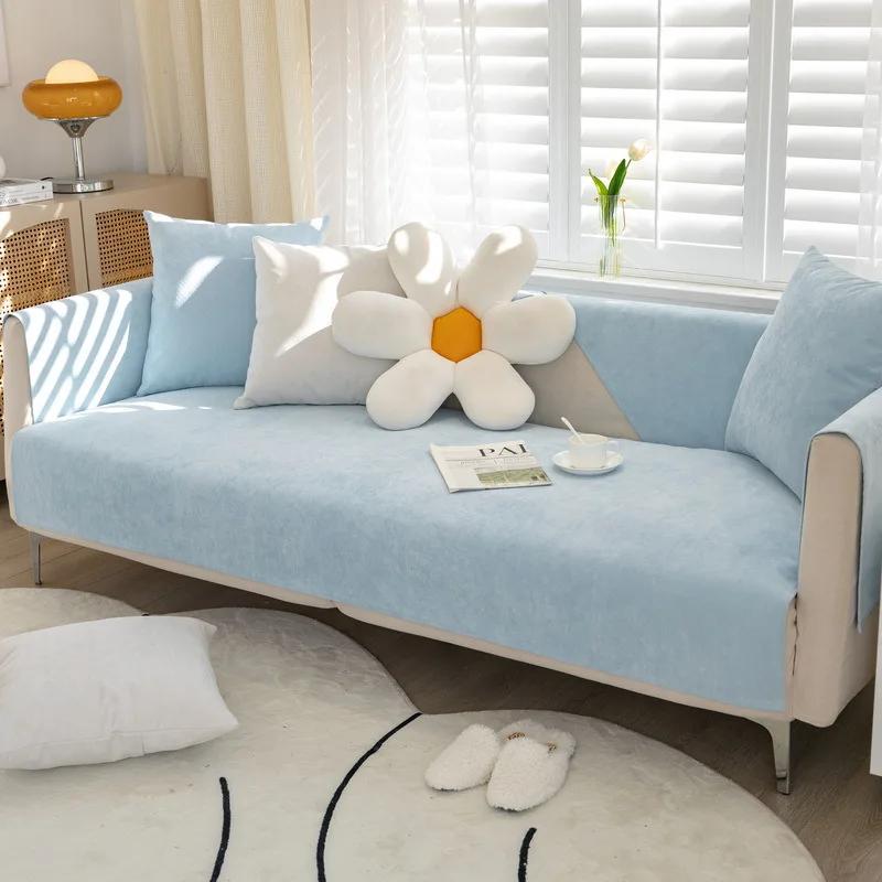 Four Seasons Universal Waterproof Sofa Cover Sofa Pet Changing Pad Nordic Modern Solid Color Non-slip Covers for Sofa Protective