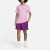 Nike Sportswear Letter Print Pattern Ribbed Crew Neck Sports Short Sleeve T-Shirt Men Tops Pink FZ4794-621