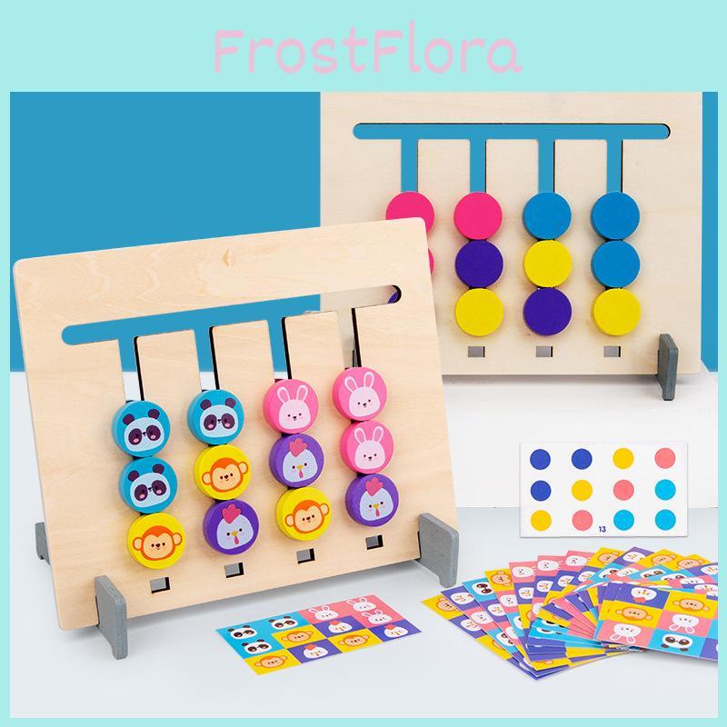 Vierfarben Obst Tier Logikspiel Holz Montessori Lernspielzeug für Kinder