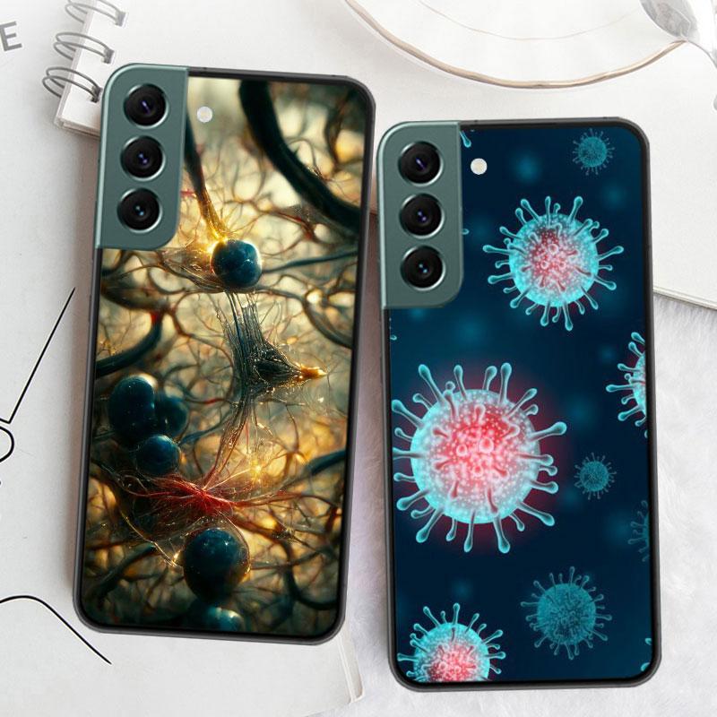 Microscope Virus Close Up Phone Case For Samsung A15 A25 A35 A55 Galaxy A12 A22 A32 A52 A72 A54 A34 A24 A14 A53 A33 A23 A13 A73