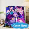 Custom Name KPop Cartoon Blanket bed sofa Blanket Flannel Blanket for Camping, Hiking, Picnic Essentials,gift for Fan family