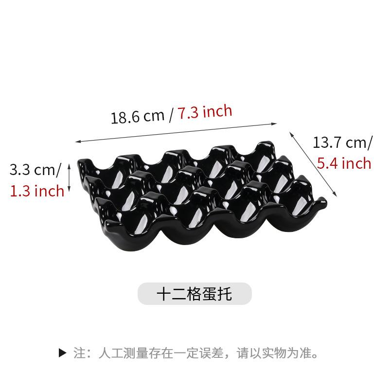 6/12 Grids Eggs Holder Gadget Ceramic Tableware Egg Boxes Refrigerator Eggs Tray Holder Boxes Household Kitchen Storage Supplies
