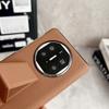 For Huawei Mate X6 X5 X3 Case Vegan Leather Case Leather Band Stand Strap Wriststrap Finger Grip Flip Cover