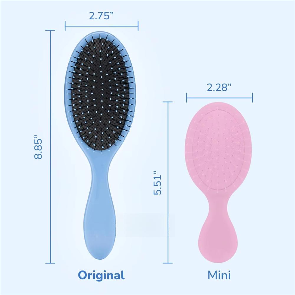 Custom Logo Brush with Soft Flexible brush Bristles All Types for Women and Men Wet Dry Curly or Straight Hair